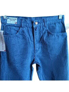 29x34 80s Vintage Mens Jeans NEW INDIGO DENIM SOUTHERN PACIFIC JEANS